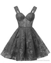Teens Sparkly Tulle Black Homecoming Dresses Spaghetti Straps Short Cocktail Party Prom Dress